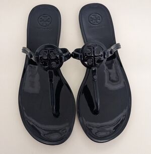 EUC! Tory Burch Mini Miller Sandal In Dark Blue/Gray Size 8
